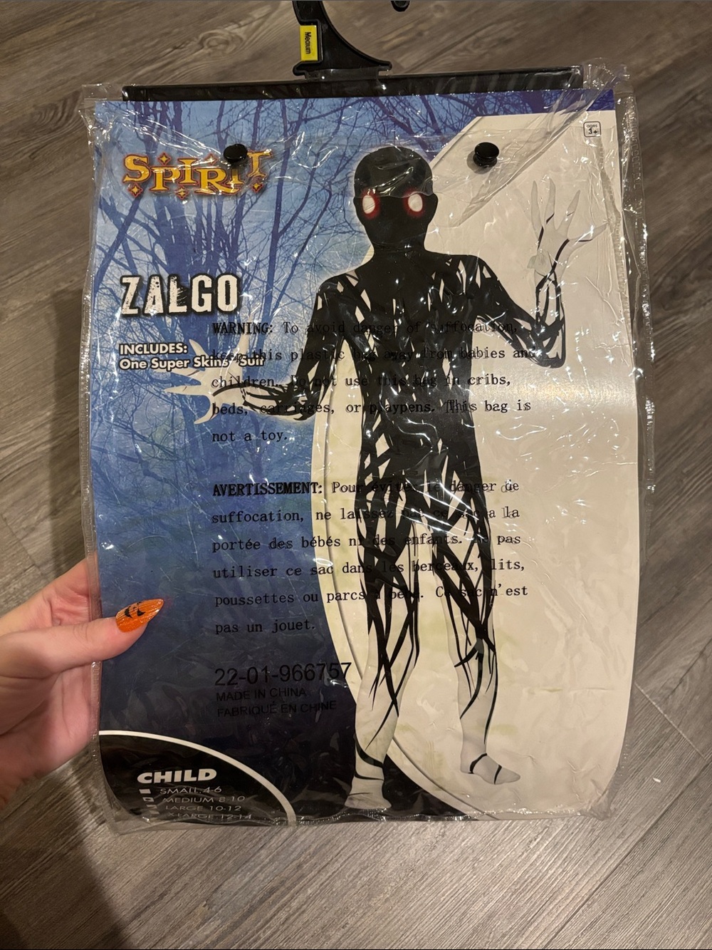 Spirit Zalgo Black and Red Kids Super Skins Costume